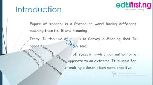 More On Figures Of Speech Irony And Hyperbole English Jss1 Youtube