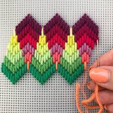 When Your Nails Match Your Project Completely By Accident Bargello Plastic Canvas Patterns Plastic Canvas Crafts Plastic Canvas Books