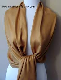 swakcouture bronze gold pashmina scarf wedding shawl