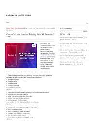 Contoh soal pilihan ganda sosiologi kelas 12 semester 1. Soal Pilihan Ganda Tentang Rancangan Penelitian Sosial Data Beserta Jawabannya