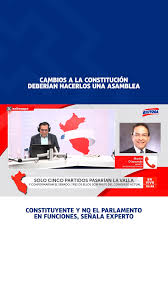 🔴🔵#ExitosaPerú🇵🇪🇵🇪 | En diálogo con Exitosa, el experto en temas  electorales Martín D'azevedo señaló que cualquier cambio a la Constitución  debería ser realizado por una Asamblea Constituyente y no por el Congreso