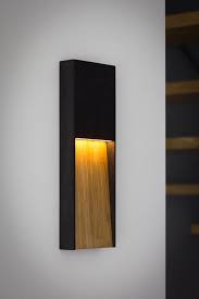 Led Wall Light Amberlight Nero Slim Oak Wall Lamp Etsy In 2021 Led Wall Lights Outdoor Wall Lamps Wall Lights