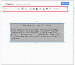 Insert a text box on top of the image. How To Create And Add A Text Box In Google Docs Add Shapes Too Crazy Tech Tricks