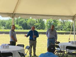 Attending the ground-breaking for the new Patriot Industrial Park