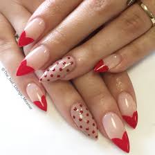 Stiletto Valentine S Day Nail Art Design Nail Designs Valentines Valentine Nail Art Valentine S Day Nails
