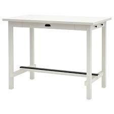 Ash veneer, particleboard, stain, clear acrylic lacquer underframe: Nordviken Bar Table White 55 1 8x31 1 2 Ikea