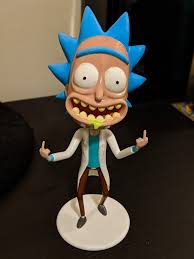 I 3d Printed And Painted Rick Sanchez Bobblehead Tiny Rick Saying Peace Among Worlds Rickandmorty Rick Picklerick Morty Wu In 2020 Rick Sanchez Rick Bobble Head