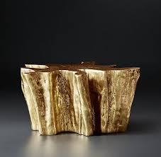 Cast Trunk Coffee Table Coffee Table Trunk Tree Trunk Table Gold Coffee Table