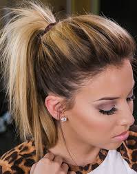 Cute Messy Updone Ponytail Latest Medium Hairstyle Trends For 2015 Hot Hairstyles For Thin Or Fine H Short Ponytail Short Hair Ponytail Ponytail Hairstyles