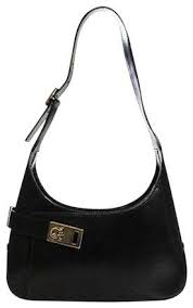 Real purse | designer purses for less. Salvatore Ferragamo W Style Shoulder Purse Gancini Clasp Black Leather With Chrome Hobo Bag Hobo Bag Shoulder Purse Salvatore Ferragamo