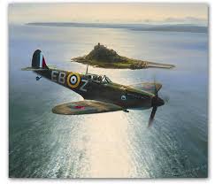 Spitfires Over St Michael S Mount By Robert Taylor Aircraft Art Aircraft Painting Wwii Aircraft