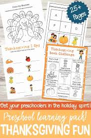 Thanksgiving Preschool Printable Learning Activities Holiday