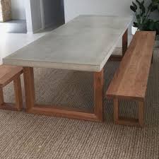 43 Outdoor Dining Sets For The Ideal Meal On Your Backyard Concrete Outdoor Table Concrete Dining Table Dining Table With Bench