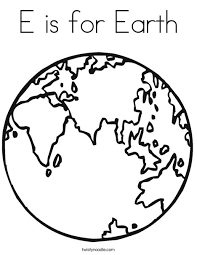 E Is For Earth Coloring Page Twisty Noodle