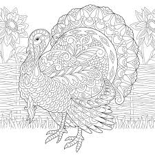 You can use our amazing online tool to color and edit the following thanksgiving coloring pages for adults. Turkey Farm Bird And Sunflowers Stock Vector Illustration Of Color Drawn 103891241