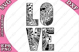 Download Love Svg Love Cut Files Mandala Love By Littlekikishop Thehungryjpeg Com