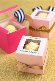 Personalized Baby Shower Cupcake Favor Boxes Baby Shower Cupcakes Personalized Baby Shower Baby Shower