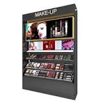 Black Cosmetic Display Stand Retail Makeup Display Shelf Design