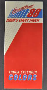 1988 Chevrolet Truck Paint Chip Colors