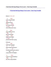 Lagu ini yang terindah dinyanyikan oleh seorang artist yang bernama dakmie. Chord Dan Lirik Lagu Bunga Citra Lestari Cinta Yang Terindah By Chord Zila Issuu