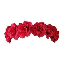 Red Flower Crown Transparent Liked On Polyvore Featuring Accessories Hair Accessories Flower Crowns Flor Flower Crown Drawing Red Flower Crown Red Flowers
