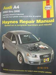 2002 2008 Haynes Audi A4 Avant Cabriolet Repair Manual Repairmanual Audi A4 Repair Manuals Audi