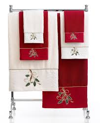 Lenox Bath Towels Ribbon And Holly Collection Bath Towels Bed Bath Macy S Christmas Bathroom Decor Bathroom Towels Display Christmas Bathroom