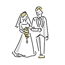結婚式のイラスト