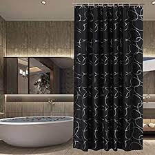 Aesthetics Black Shower Curtain Black Shower Curtains Fabric Shower Curtains Luxury Shower Curtain