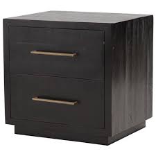 Dorwin Industrial Loft Espresso Brown Wood 2 Drawer Nightstand Nightstand 2 Drawer Nightstand Drawer Nightstand