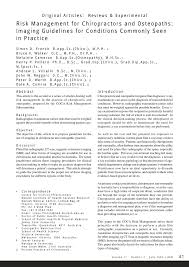 Pdf Writing Radiology Reports In Chiropractic For Chiropractic X Ray Report Template 10 Professional Templates In 2020 Risk Management Report Template Chiropractors