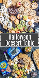 Halloween Dessert Table In 2020 Easy Halloween Food Halloween Dessert Table Halloween Desserts