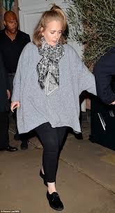 Adele Dresses Down In Grey Cape As She Parties With Beyonce And Jay Z Adele Dress Adele Style Business Casual Outfits For Women