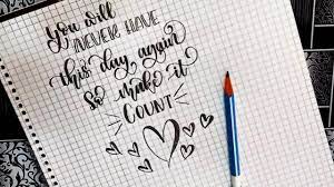 Maybe you would like to learn more about one of these? How To Write Beautiful Handwriting Using Pencil Pencil Calligraphy Modern Calligraphy Youtube