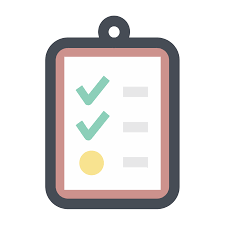 Checklist Icon This Particular Icon Has Three Square Boxes That Are Positioned On Top Of Each Other On The Side Of The Boxes Are Long Lines There Are Two Ch