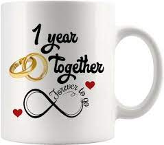 Tips for buying gifts for husband on first anniversary. Jaipurart First Wedding Anniversary Gift For Him And Her 1st Year Relationship Mug 1year Love Celebration