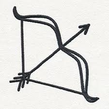 Plum 9 Studio Can Stitch This Item For You Visit Www Etsy Com Shop Plum9studio To See The Available Wall Bow Arrow Tattoos Arrow Tattoos Sagittarius Tattoo