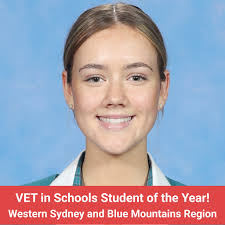 Year 12 student Summer K. has been named as the VET in Schools Student of  the Year at the NSW Training Awards (Western Sydney and Blue Mountains  Region) held