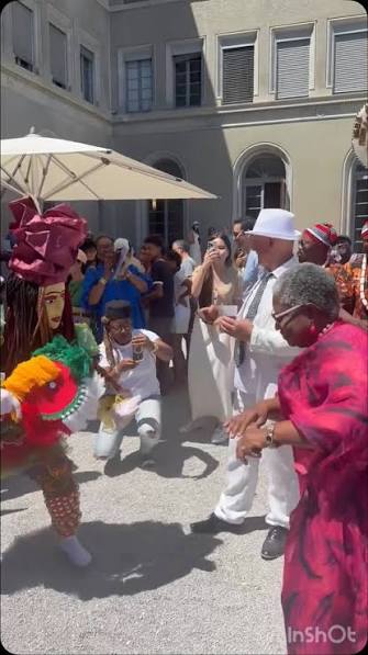 DG of World Trade Organization, Ngozi Okonjo-Iweala and some Nigerian masquerades steal the show at the World Trade Organization open day