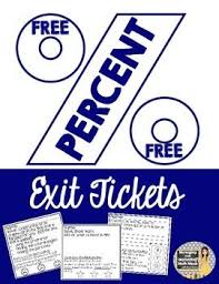 Percent Exit Tickets Free Free Math Lessons Exit Tickets Math