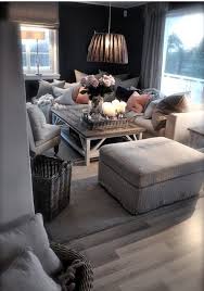 Grey living room ideas pinterest. Dark And Cosy Feeling Living Room But Still Utilising Natural Light Home Living Room Home Home Decor
