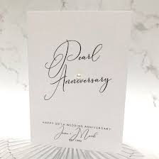 30th Pearl Jewel Personalised Anniversary Card Shop Online Hummingbird Card Company Look back at the years you've another popular wedding anniversary invitation style is for parties celebrating milestone anniversaries. 30th pearl jewel personalised anniversary card