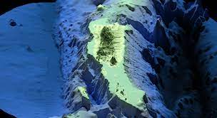 The island of Puerto Rico sits atop a massive underwater mountain that  drops down to the Puerto Rico Trench, the deepest part of the Atlantic  Ocean. The trench is 503 miles (810