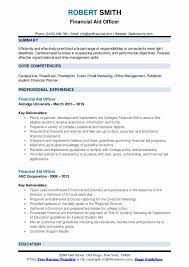 Instructs students and parents on the application for loans or scholarships. Financial Aid Officer Resume Samples Qwikresume