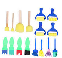 Amazon.com: Tofficu Eva Sponge Paint Brushes for Boys and Girls Set 16  Pieces Art Painting Tools Stamps for Baby Toddlers