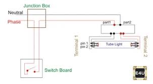 Wiring diagram for led fluorescent light new wiring diagram led tube. Tube Light Connection Circuit Wiring Diagram Electrical4u