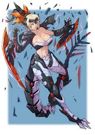 Rule 34 - Armor Armored Bodysuit Black Armor Black Bodysuit Blonde Hair  Bodysuit Breasts Broken Armor Cirenk Dinomorphia Kentregina Dinosaur Girl  Duel Monster Female Hand Up Headgear Mechanical Tail Short Hair Tail