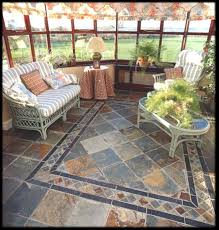 Conservatory With Natural Floor Tiles From Antrad Chinese Old Rustic Slate Tiles With Traditional Slate Conservatory Flooring Patio Flooring Natural Flooring