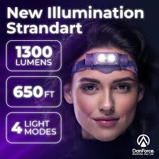 Amazon.com: DanForce Headlamp Rechargeable, American LED Ultra Bright 1300  Lumens Head lamp, USB Type C Rechargeable Headlamp,IPX65 Head Light,  Dimmable, Revolution Surfaces Headlight