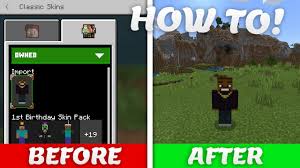 I had downloaded a skin onto my cell phone and inserted it on the bedrock edition cell phone. How To Use Custom Skins On Minecraft Bedrock Edition Youtube